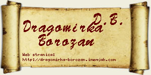 Dragomirka Borozan vizit kartica